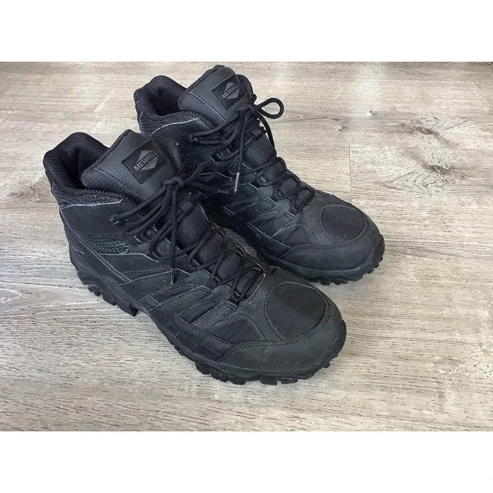 Merrel J15853 Men's Moab 2 Mid Tactical Waterproof Black Boots Size 14 M Boot